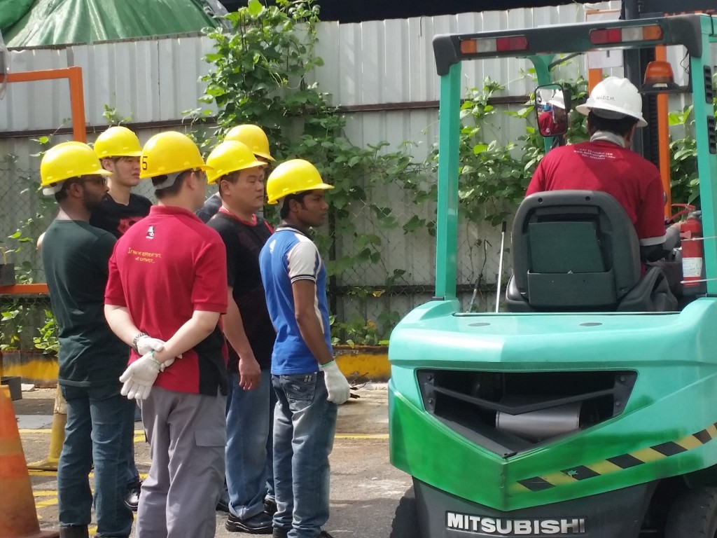 forklift training in progress